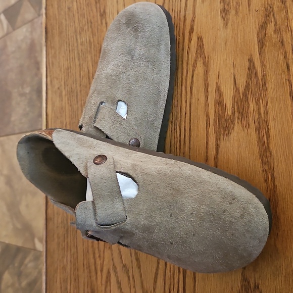 Birkenstock BOSTON Taupe (Gray Tan) Suede Clogs - EU 41 - Picture 1 of 10
